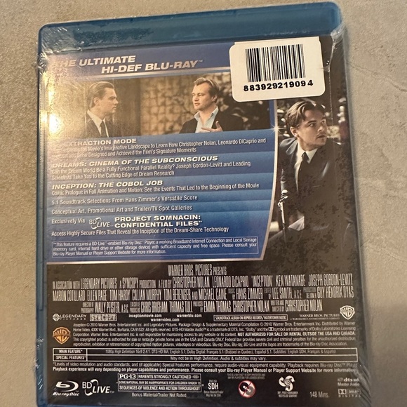 Inception Blu Ray 2010 SEALED Leonardo DiCaprio - Picture 2 of 3